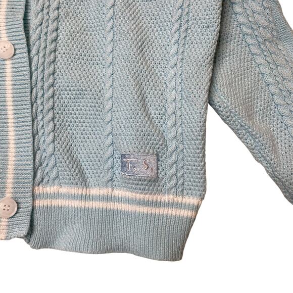 Taylor Swift Light Blue Cable Knit Cardigan - Picture 3 of 5